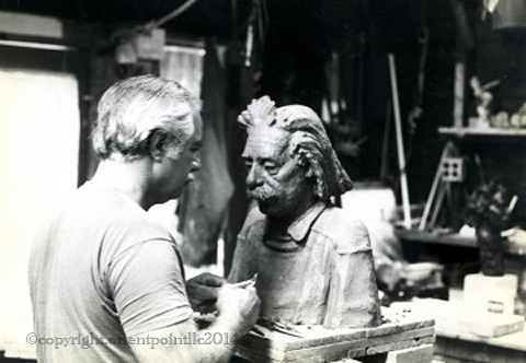  This study of Albert Einstein portrait was donated to the local PBS network to be auctioned. 