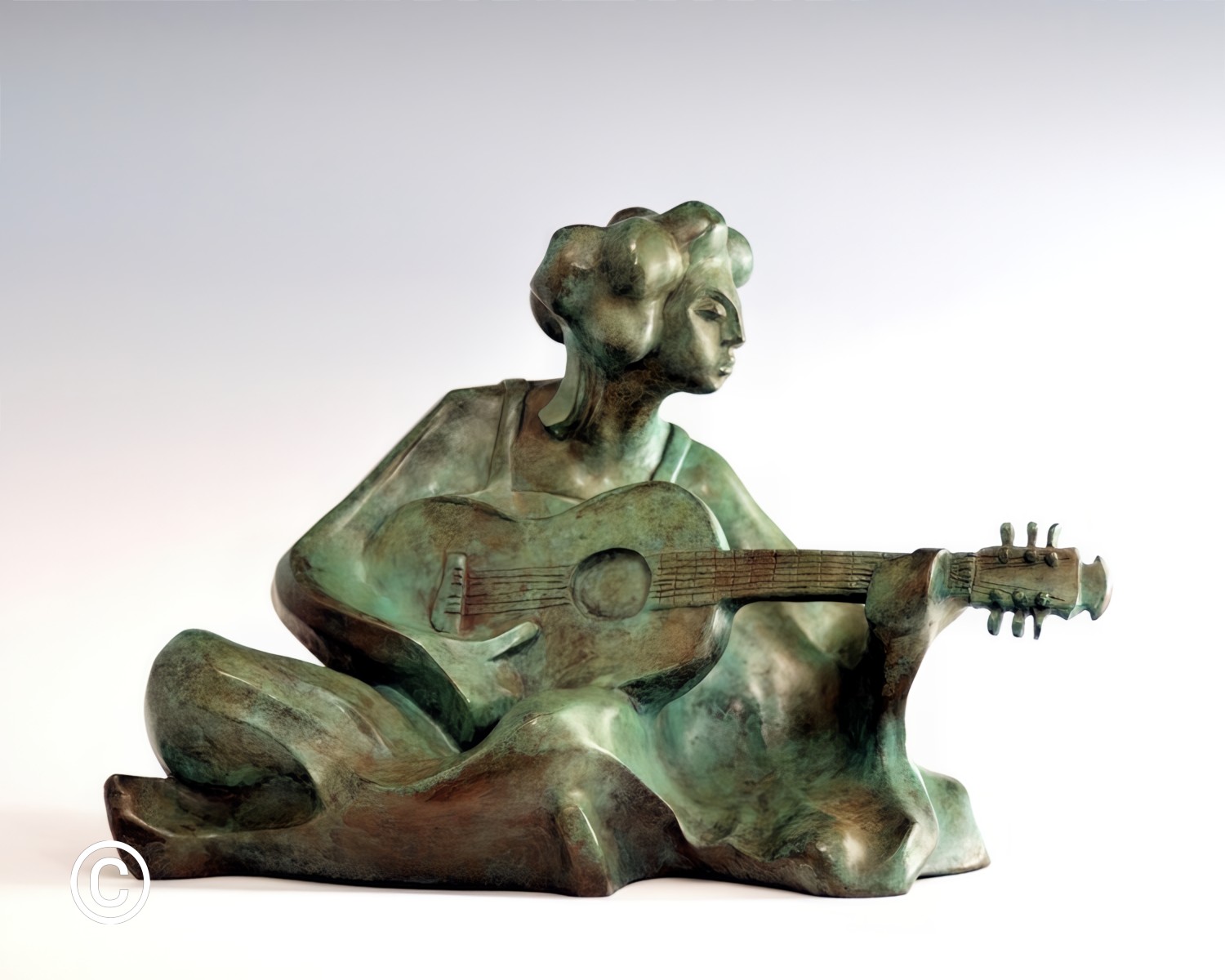 There have been many interpretations of the classic statue of Diana- Goddess of the Hunt.
Angelo has brought her into the 20th Century.
Diana’s hidden strength, determination and focus is presented in bold physical form. Her wide stance represents balance and power while being at full draw shows stability under tension. 
